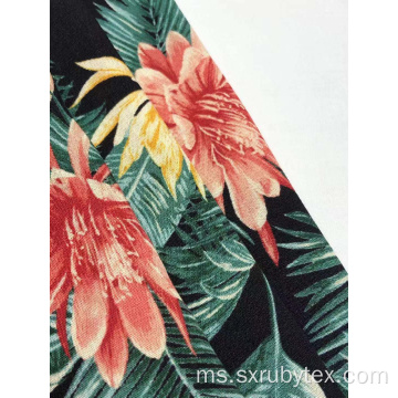 Rayon Slub Print Fabric